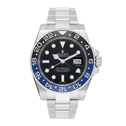 Rolex Stainless Steel 40mm Oyster Perpetual Date GMT Master II Batman Watch Black 116710BLNR 1 of 5