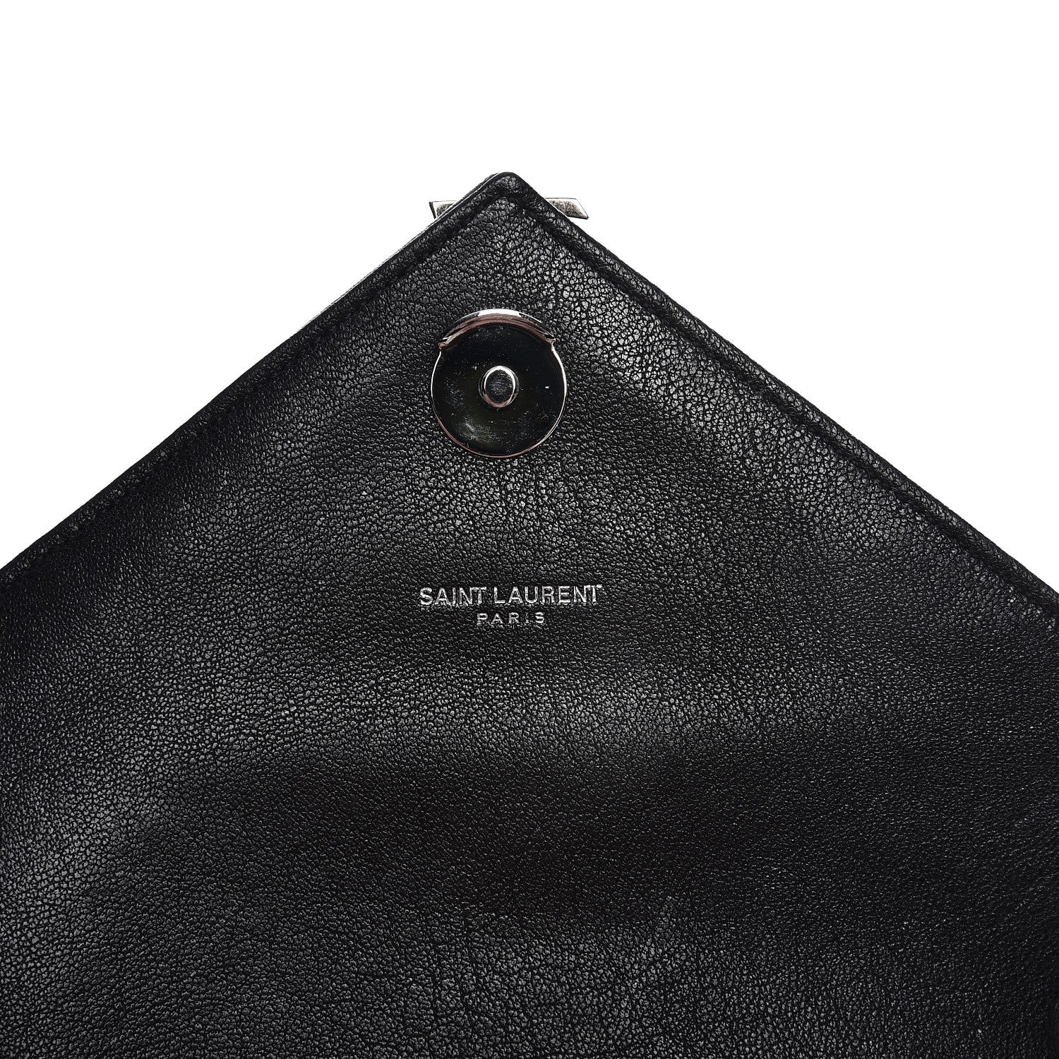Saint Laurent Sheepskin Tri-Quilt Monogram Medium College Bag Black 6 of 9