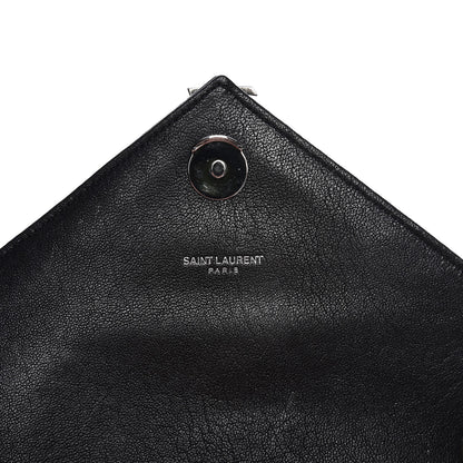 Saint Laurent Sheepskin Tri-Quilt Monogram Medium College Bag Black 6 of 9