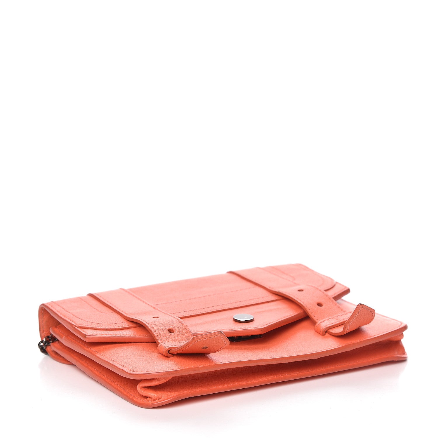Proenza Schouler Lambskin PS1 Large Chain Wallet Grapefruit 4 of 14