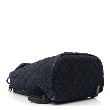 Chanel Washed Denim Quilted Small Urban Spirit Backpack Dark Blue 4 of 11