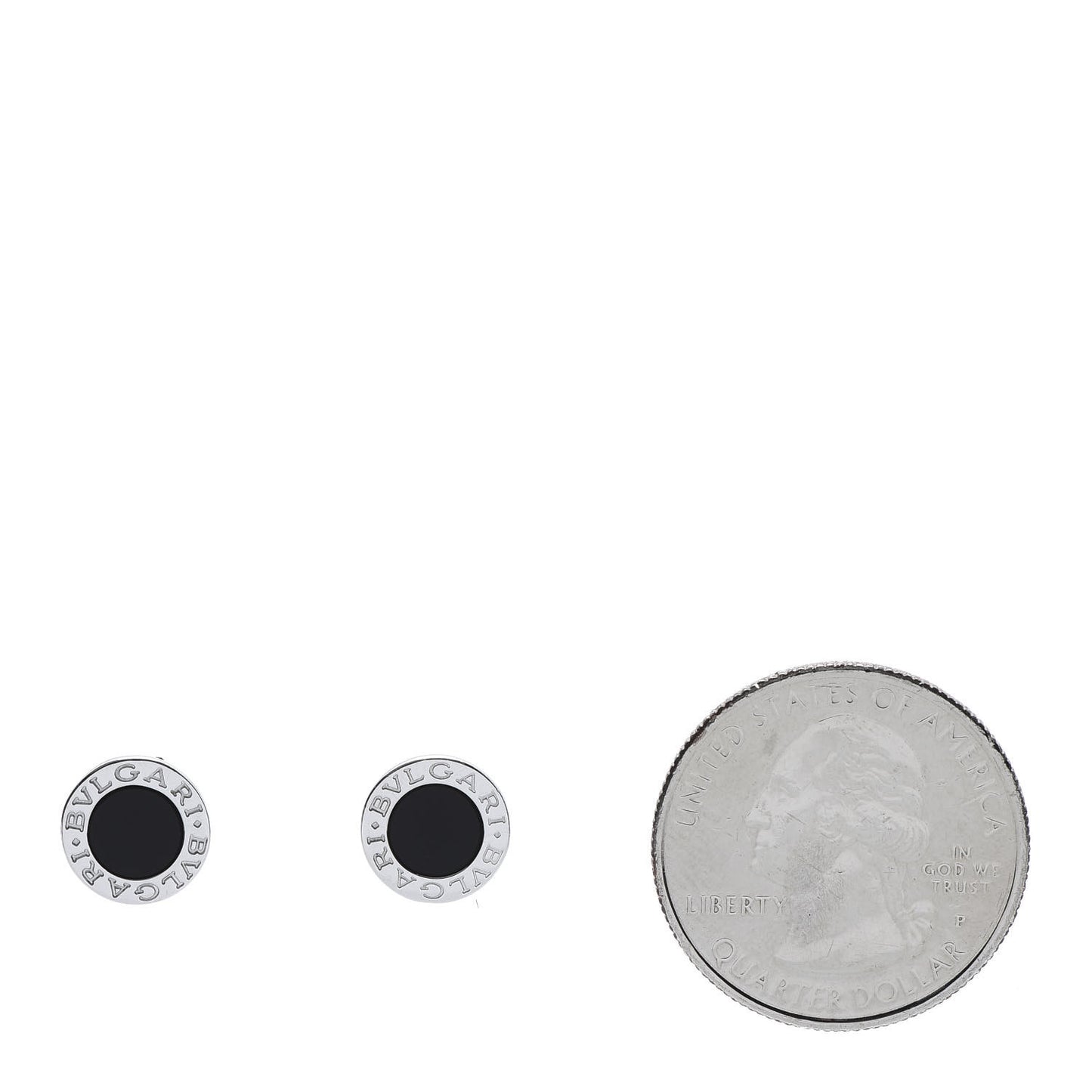 18K White Gold Black Onyx BVLGARI BVLGARI Stud Earrings