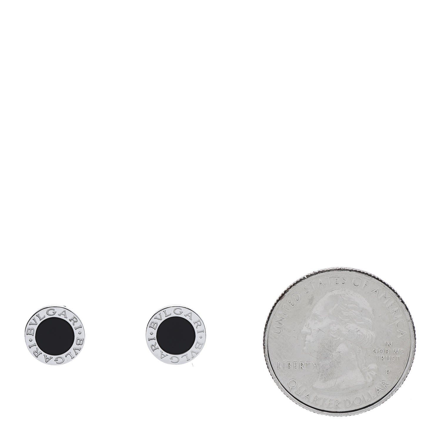 Bulgari 18K White Gold Black Onyx BVLGARI BVLGARI Stud Earrings 4 of 10