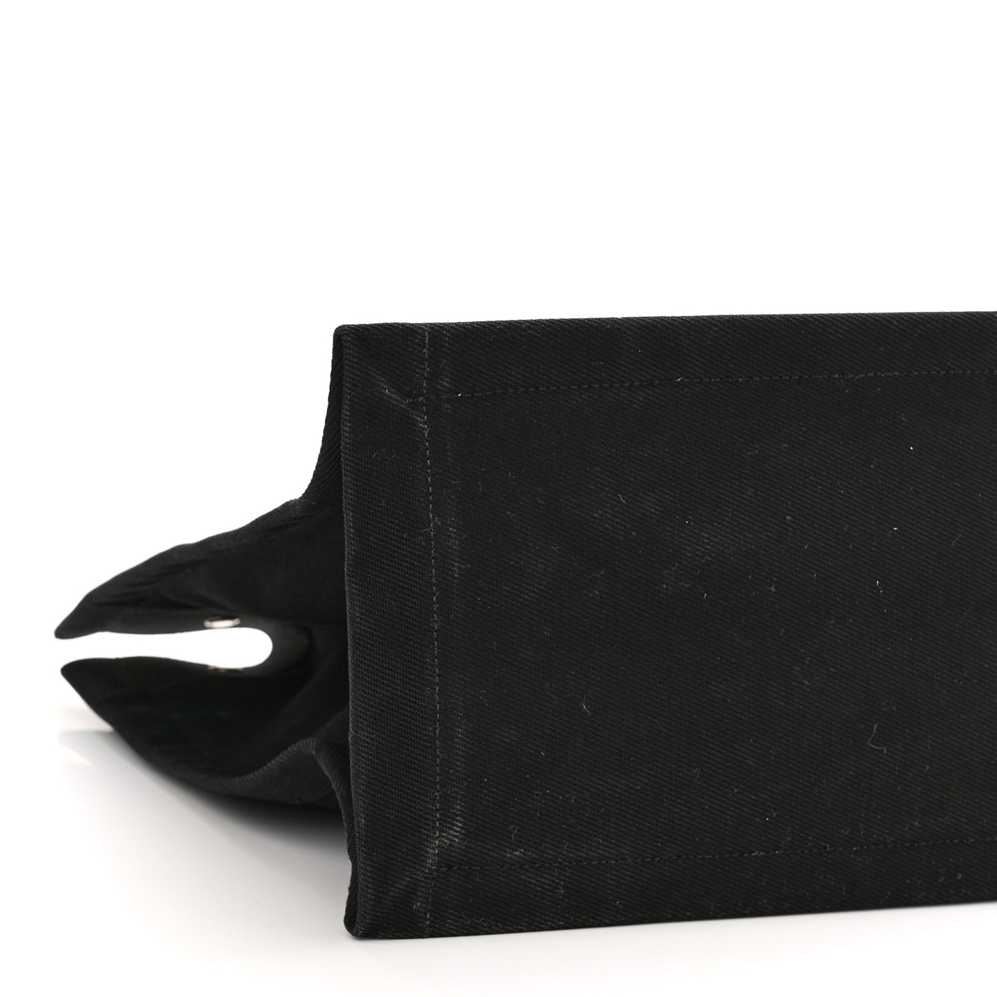 Linen Calfskin Rive Gauche Tote Black