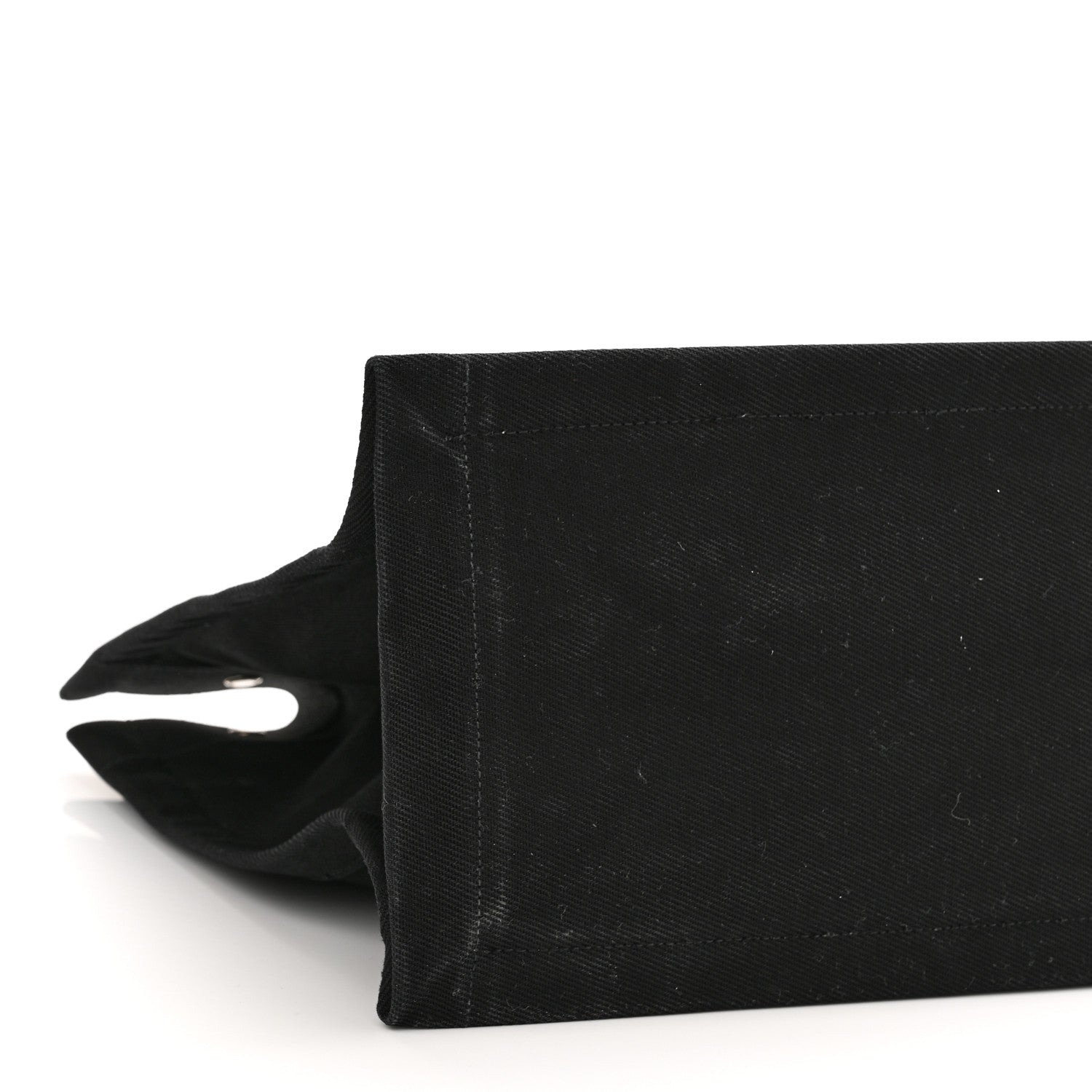 Saint Laurent Linen Calfskin Rive Gauche Tote Black 9 of 12