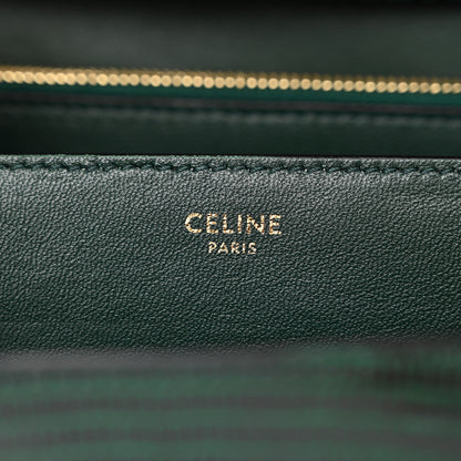 Celine Lizard Medium Classic Box Flap Bag Dark Green 6 of 11
