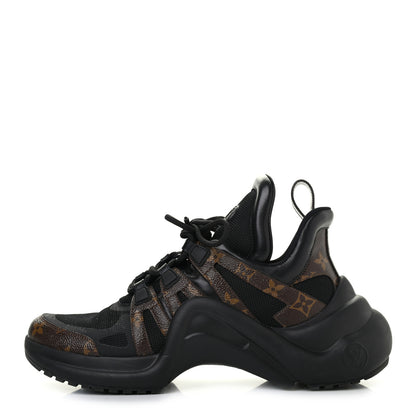 Louis Vuitton Calfskin Patent Monogram LV Archlight Sneakers 42 Black 1 of 6