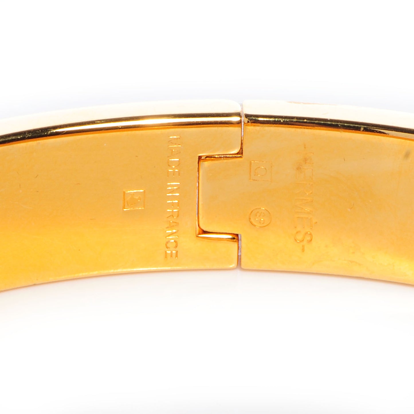 Enamel Narrow Clic Clac H Bracelet PM White