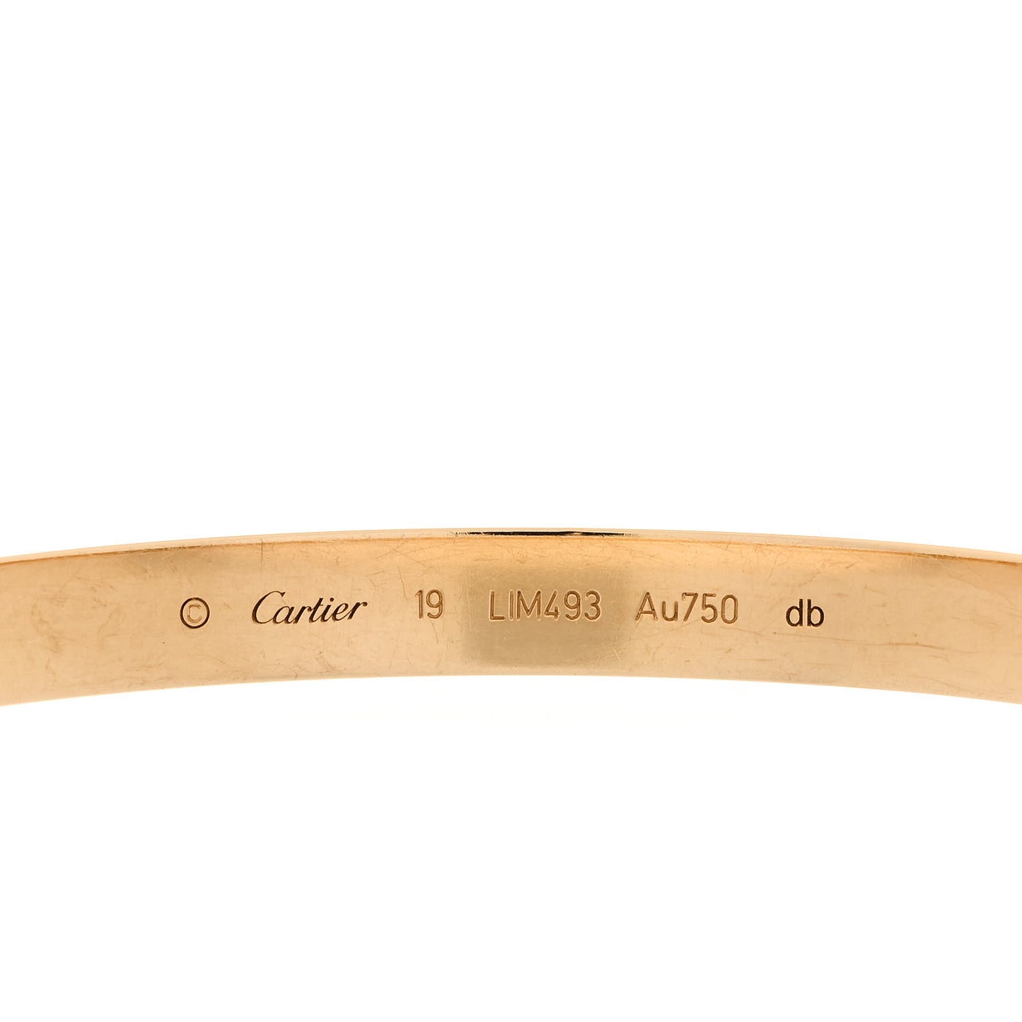 18K Yellow Gold LOVE Bracelet 19