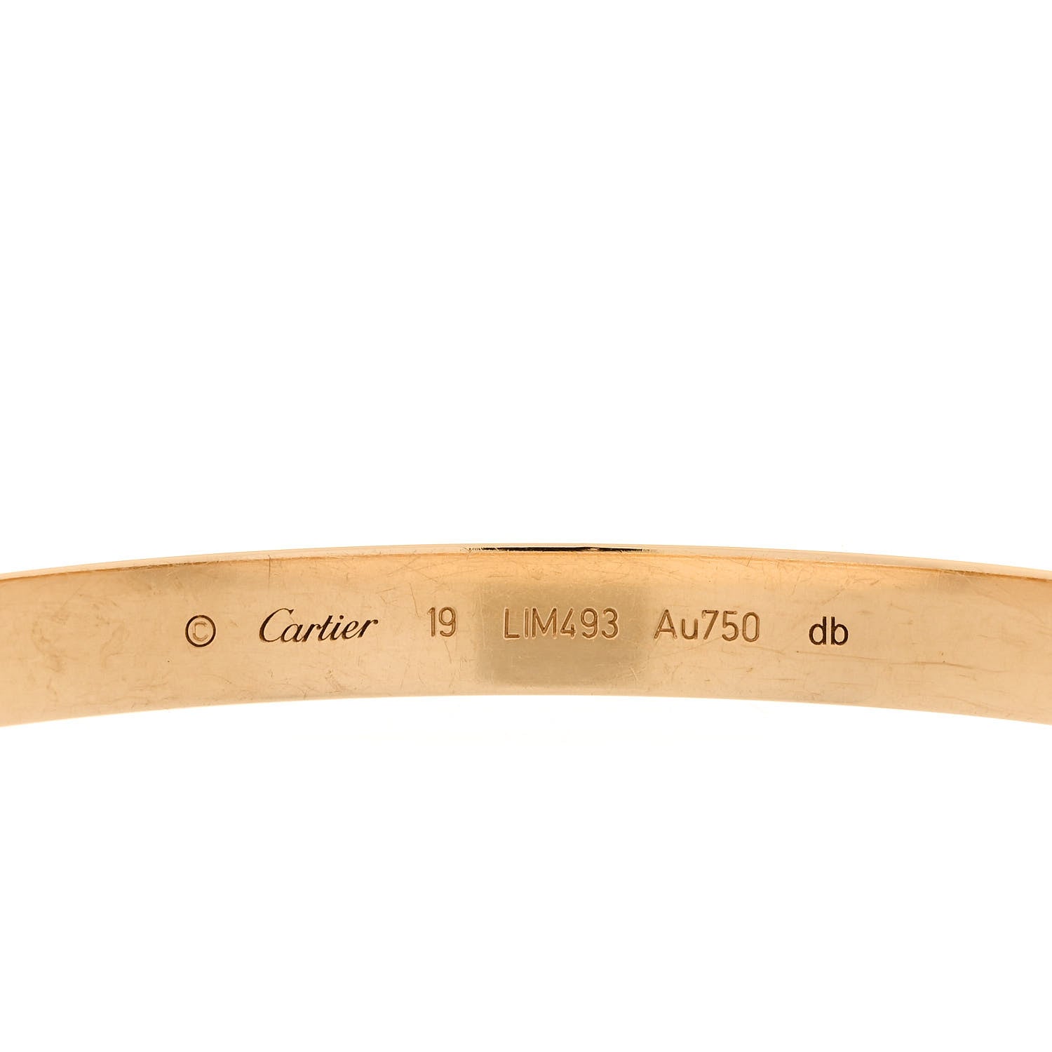 Cartier 18K Yellow Gold LOVE Bracelet 19 3 of 4