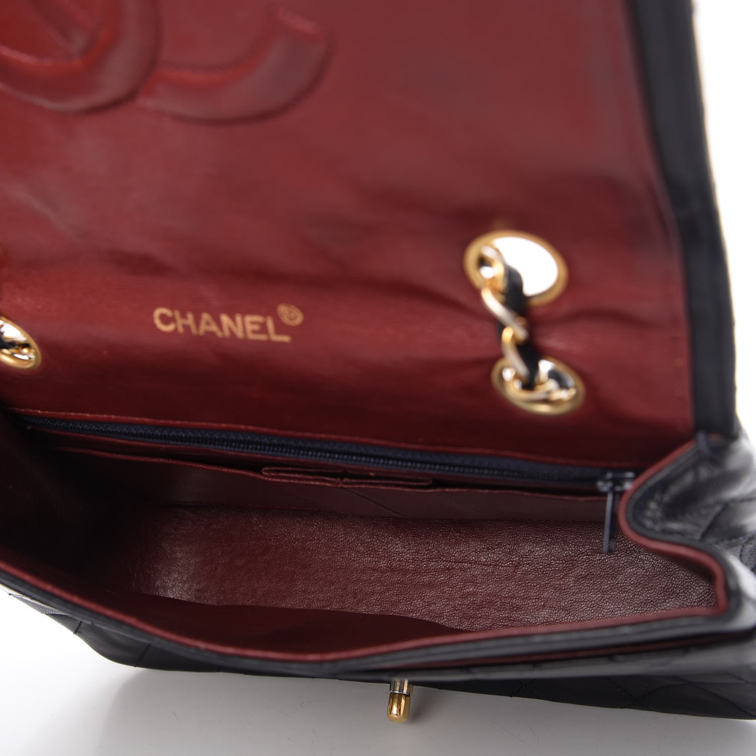 Chanel Lambskin Quilted Small Single Flap Bag Navy 5 of 12