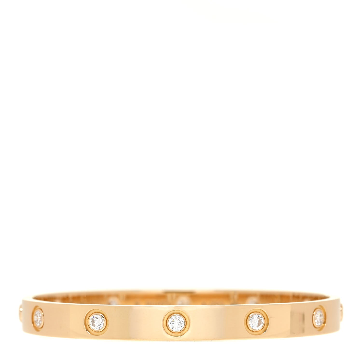 Cartier 18K Yellow Gold 10 Diamond LOVE Bracelet 16 1 of 4