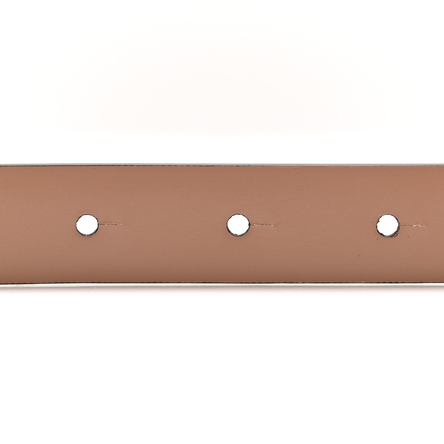 Glossy Calfskin VLogo Reversible 20mm Belt 85 34 Light Ivory Rose Cannelle