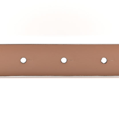 Valentino Garavani Glossy Calfskin VLogo Reversible 20mm Belt 85 34 Light Ivory Rose Cannelle 3 of 6