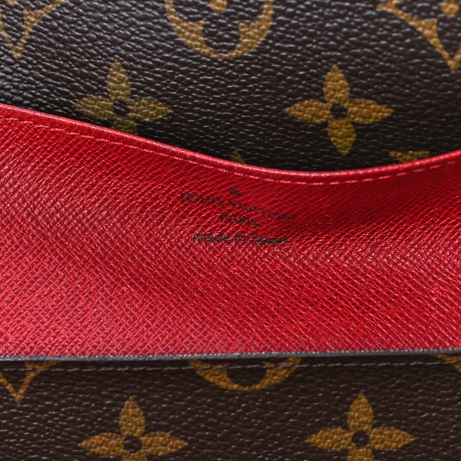 Louis Vuitton Monogram Emilie Wallet Rouge 6 of 10