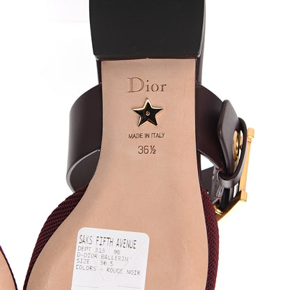 Christian Dior Technical Fabric Calfskin D-Dior Flat Mules 36.5 Rouge Black 6 of 9
