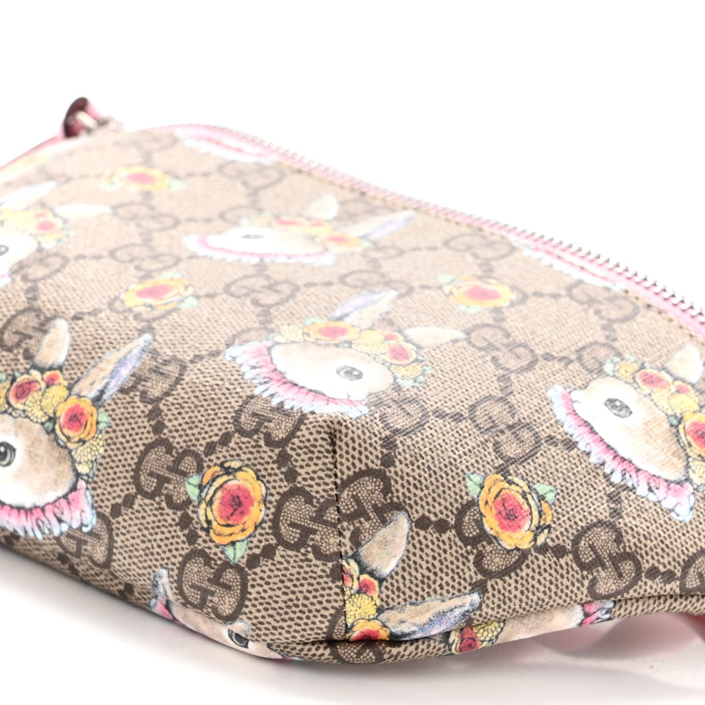GG Supreme Monogram Childrens Bunny Print Belt Bag Multicolor