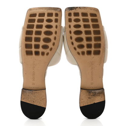 Bottega Veneta Nappa Quilted Rubber Lido Flat Sandals 38 Wax 5 of 13
