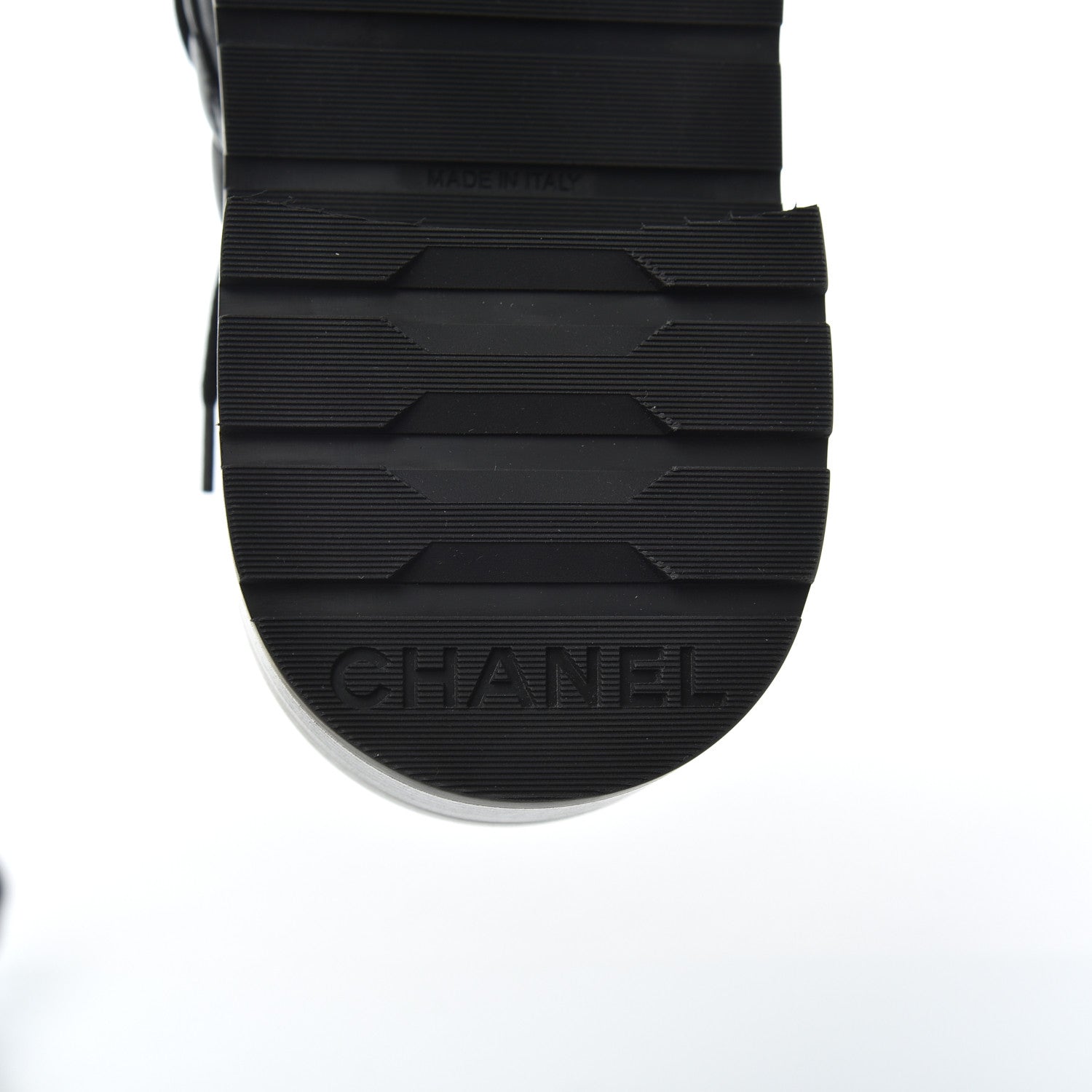 Chanel Shiny Lambskin Quilted Lace Up Combat Boots 39 Black 7 of 10