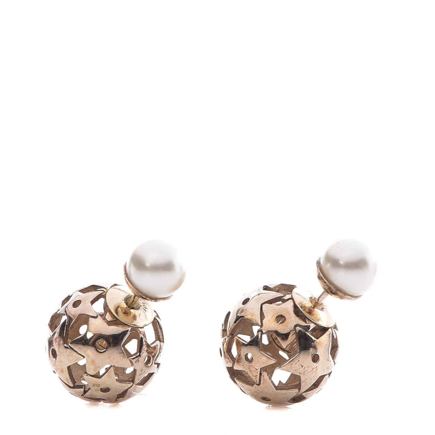 Pearl Star Mise En Dior Tribal Earrings Gold