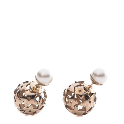 Christian Dior Pearl Star Mise En Dior Tribal Earrings Gold 1 of 3