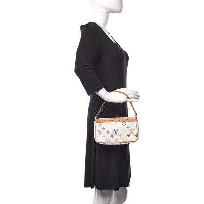 Louis Vuitton Monogram Multicolor Pochette Accessories White 2 of 10