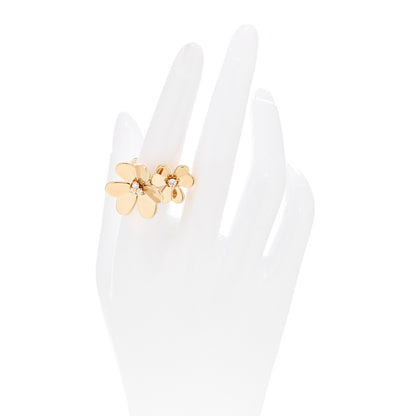 Van Cleef & Arpels 18K Yellow Gold Diamond Frivole Between The Finger Ring 54 7 2 of 5