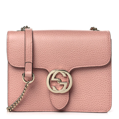 Gucci Dollar Calfskin Small Interlocking G Shoulder Bag Soft Pink 1 of 11