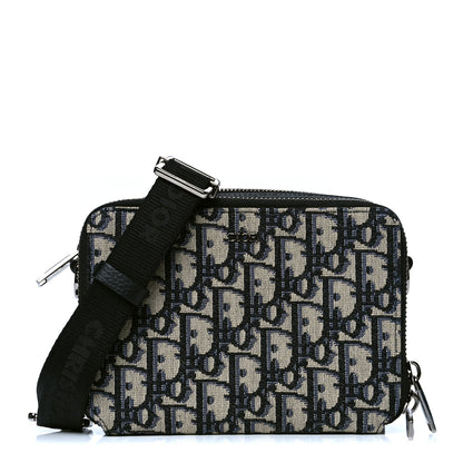 Christian Dior Oblique Pouch Navy Blue 1 of 4