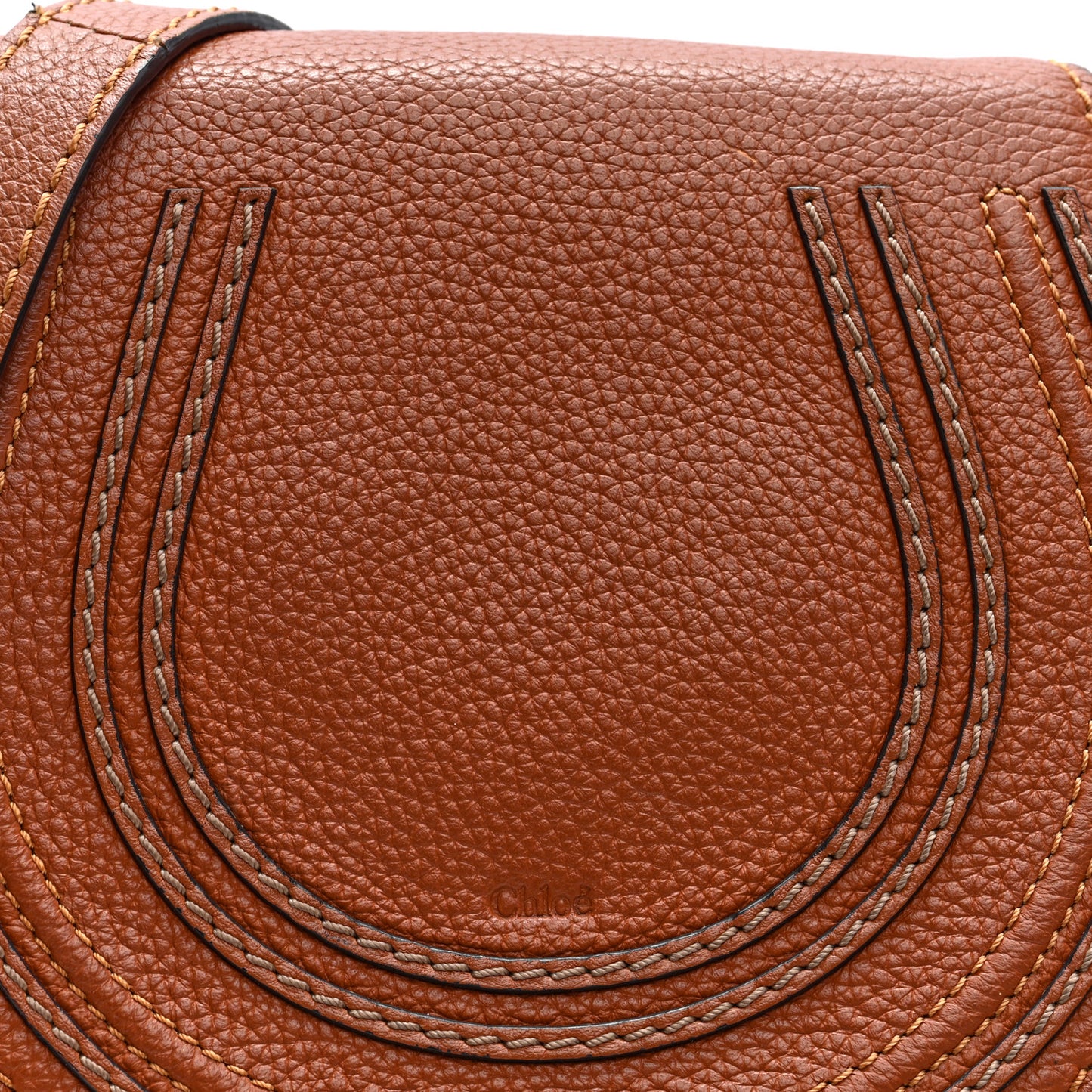 Calfskin Mini Marcie Round Crossbody Bag Tan