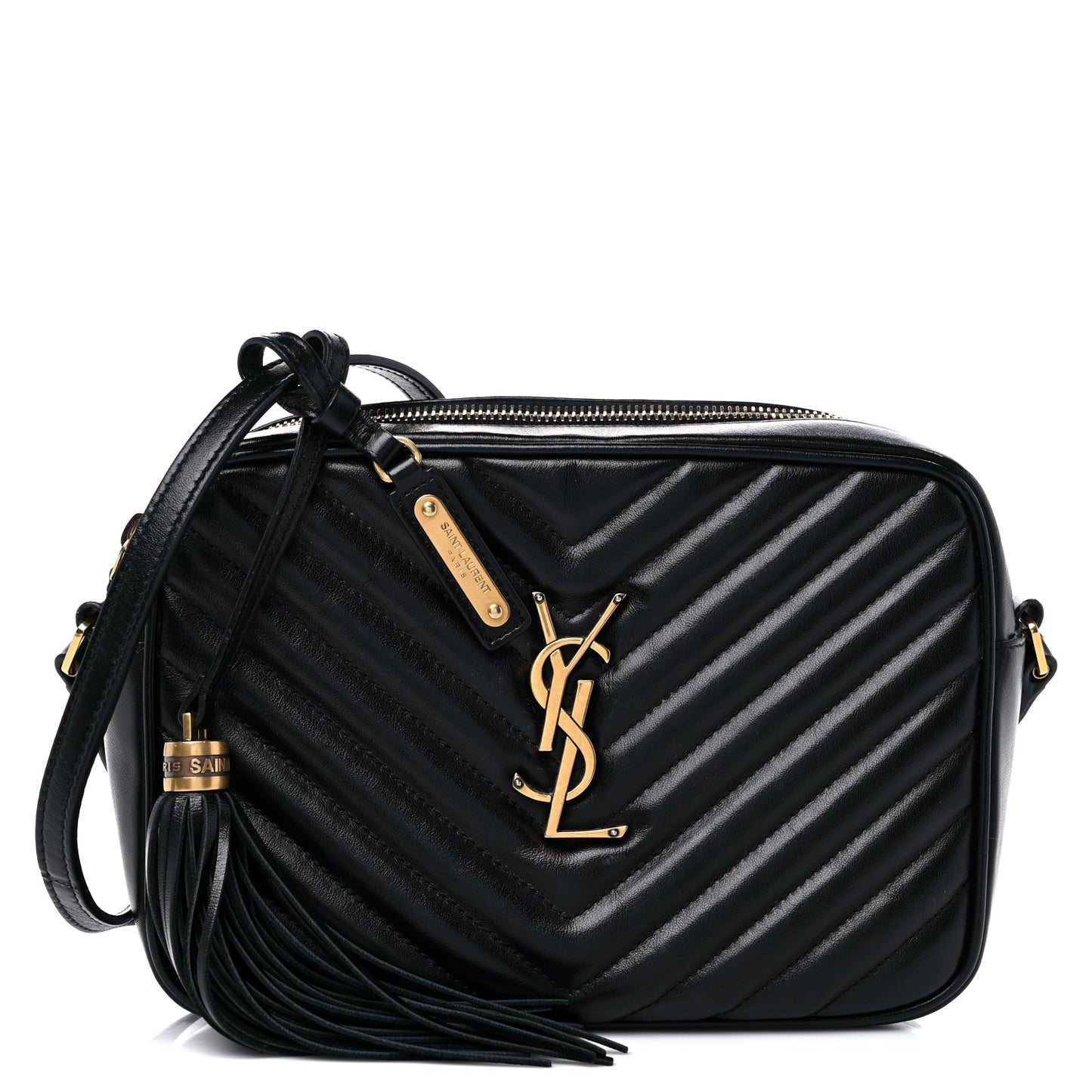 Calfskin Matelasse Monogram Lou Camera Bag Black