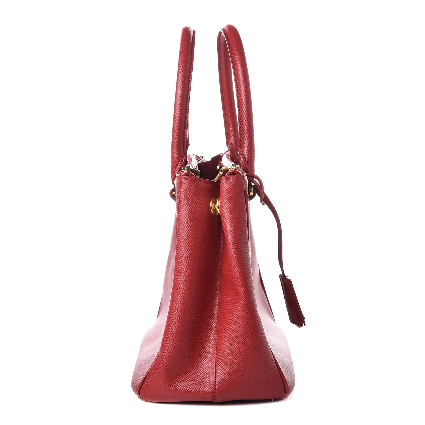 Saffiano Small Galleria Double Zip Tote Fuoco