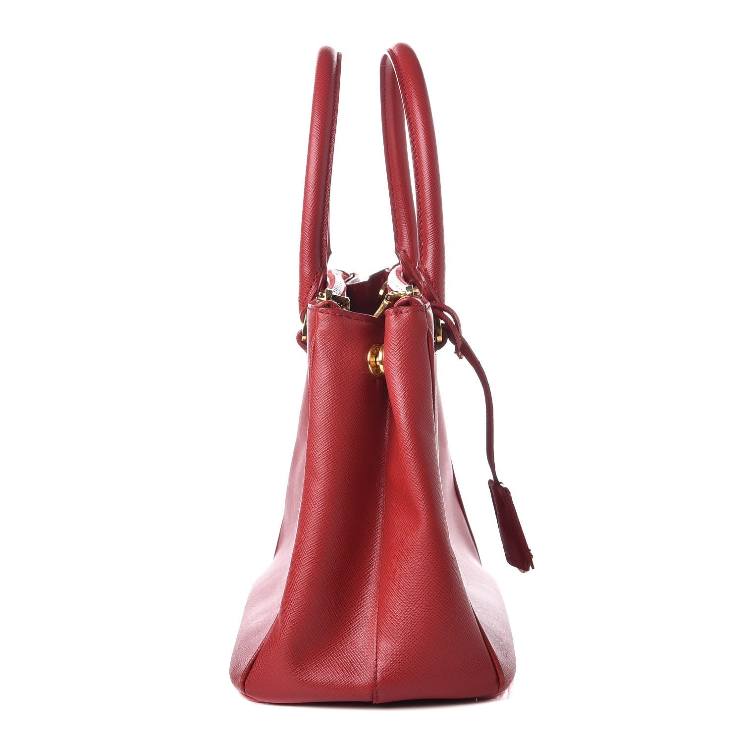 Prada Saffiano Small Galleria Double Zip Tote Fuoco 8 of 14