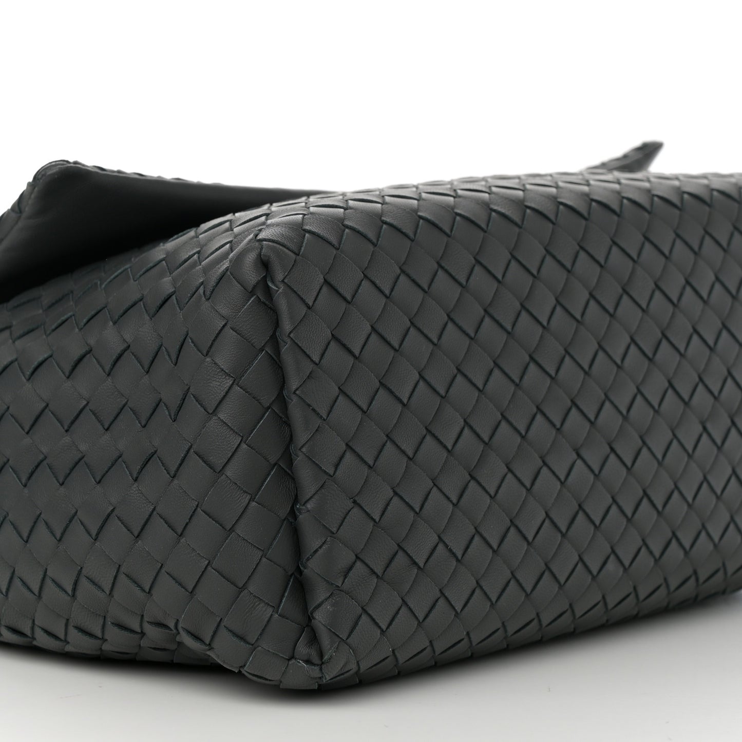 Nappa Intrecciato Flap Shoulder Bag Ardoise