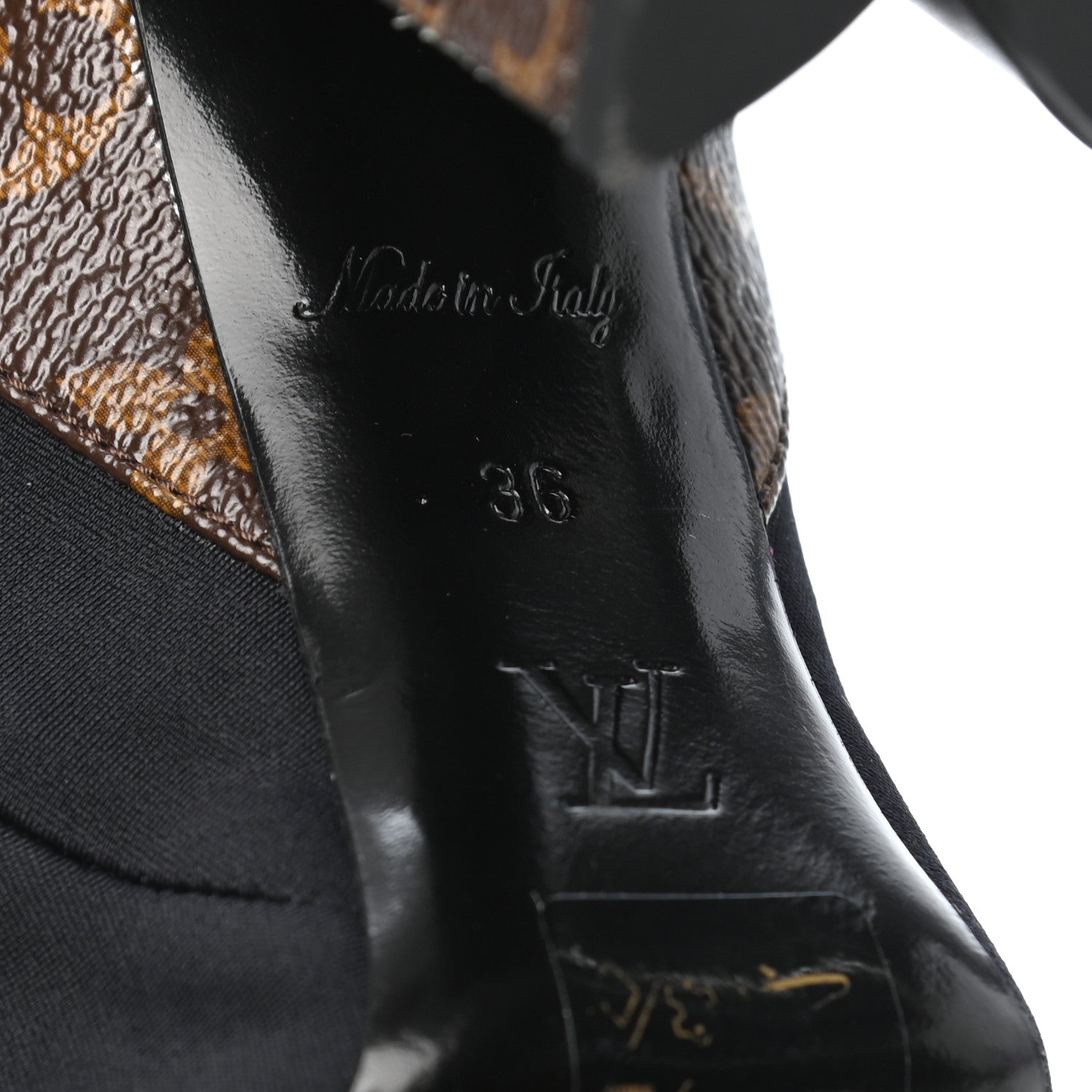 Louis Vuitton Monogram Stretch Fabric Ankle Boots 36 Black 7 of 10