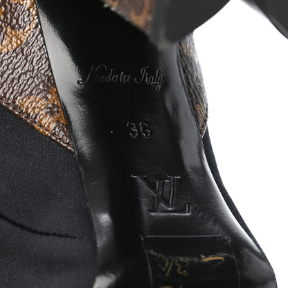 Louis Vuitton Monogram Stretch Fabric Ankle Boots 36 Black 7 of 10
