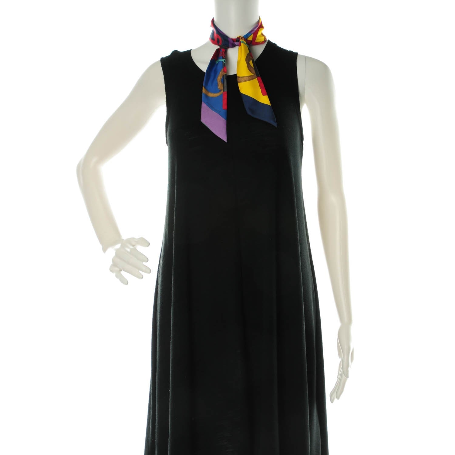 Hermes Silk Eperon d'Or Twilly Violet Jaune Vert 2 of 4