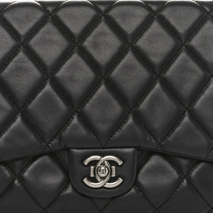 Chanel Lambskin Quilted Chanel 3 Accordion Flap Bag Black 8 of 10