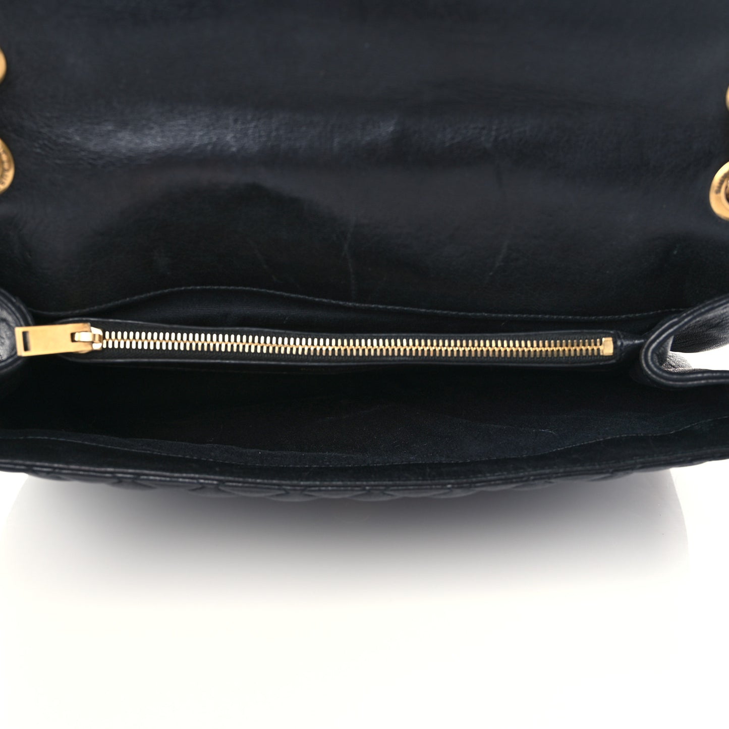 Calfskin Mixed Matelasse Triquilt Large Monogram Satchel Black