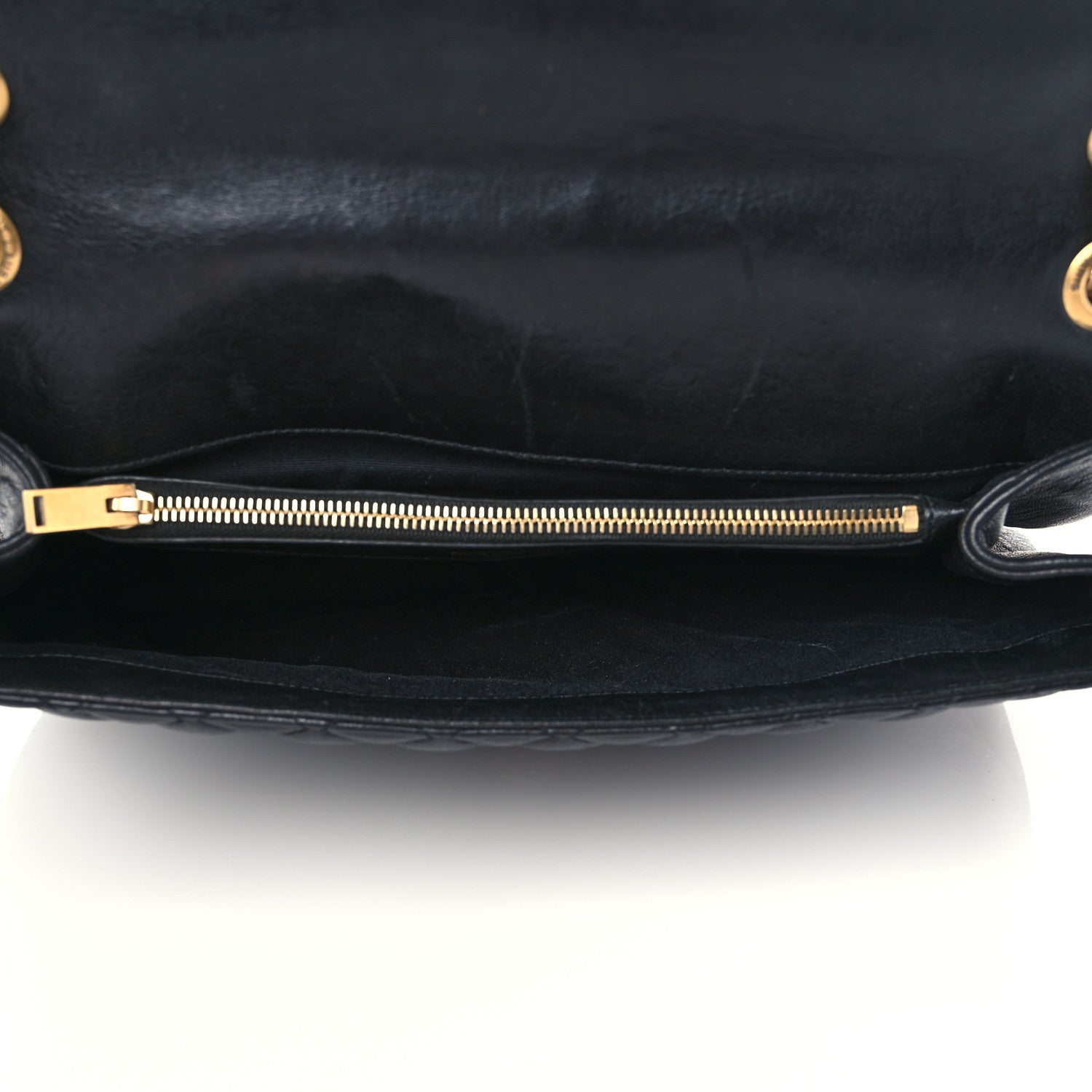 Saint Laurent Calfskin Mixed Matelasse Triquilt Large Monogram Satchel Black 4 of 9