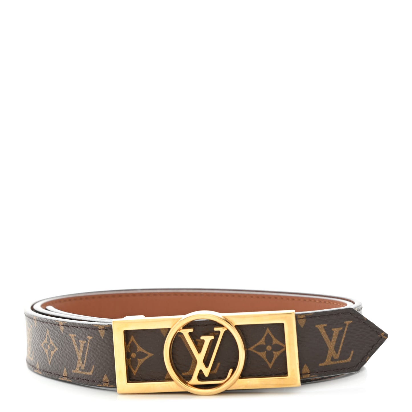 Monogram 25mm Dauphine Reversible Belt 85 34 Tan