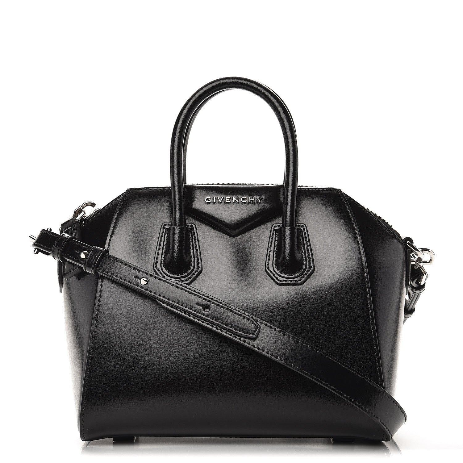 Givenchy Shiny Lord Calfskin Mini Antigona Black 1 of 7