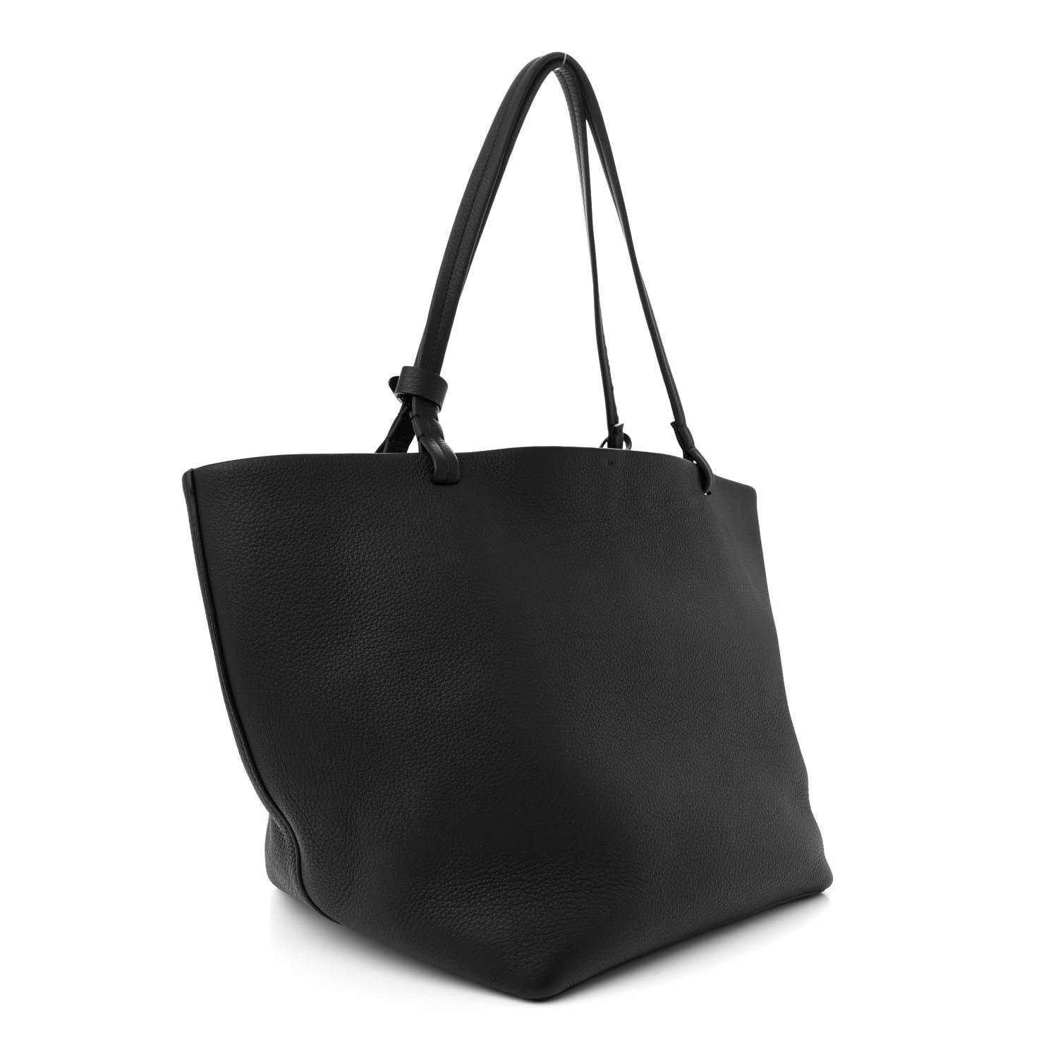 The Row Grained Calfskin Park Tote Three Black 4 of 13