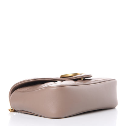 Gucci Calfskin Matelasse Super Mini GG Marmont Shoulder Bag Porcelain Rose 4 of 9