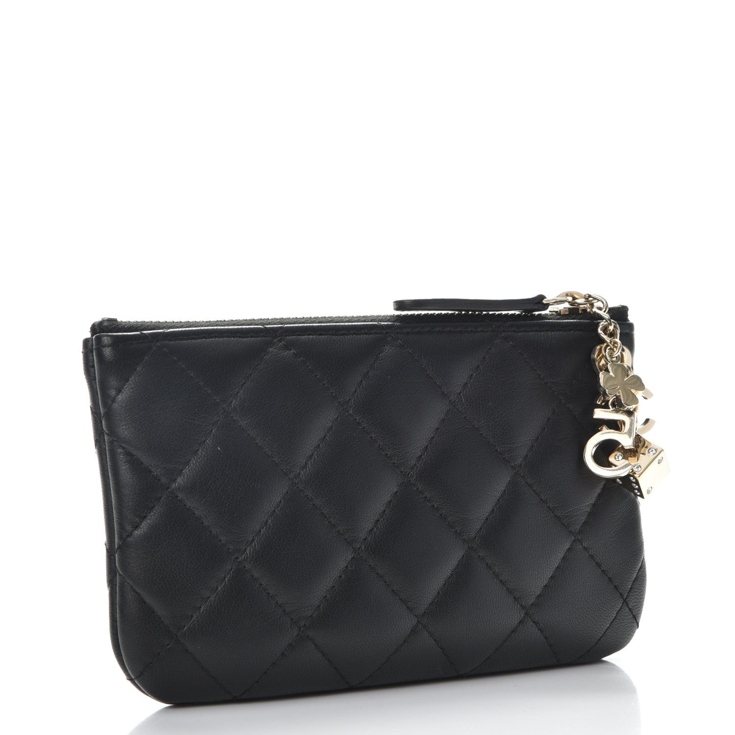 Chanel Lambskin Quilted Casino Coin Purse Black 3 of 9