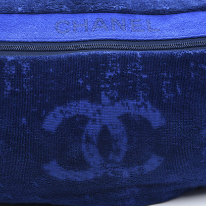 Chanel Terry Cloth Cotton CC Waist Bag Towel Set Blue 10 of 13
