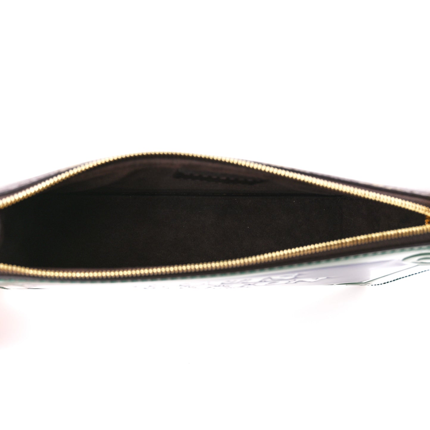 Monogram Calfskin Embossed Lexington Pouch Blue Green
