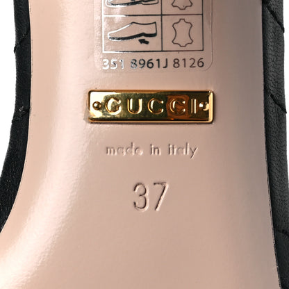 Gucci Nappa Matelasse T-Strap 40mm Sandals 37 Black 6 of 8