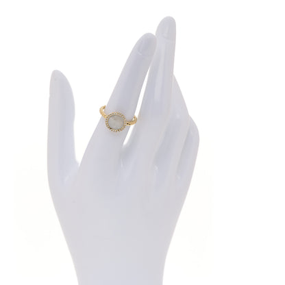 David Yurman 18K Yellow Gold Diamond Pearl Petite Elements Ring 53 6.5 2 of 5