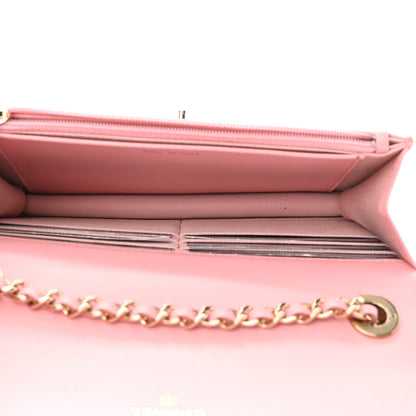 Chanel Lambskin Quilted Trendy CC Wallet On Chain WOC Pink 6 of 12